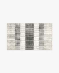 Shadow Stripe Black & Cream Rug - 60x90 - Machine Washable Area Rug - Kid & Pet Friendly - Indoor Rugs - Ruggable - thumbnail 2