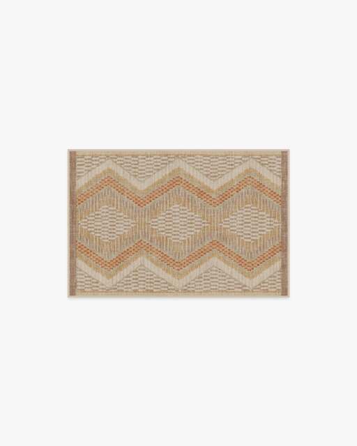 Etta Natural & Terra Flatwoven Rug by Justina Blakeney - 60x90 - Machine Washable Area Rug - Kid & Pet Friendly - Indoor Rugs - Ruggable - image 1