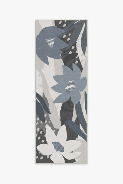 Arcadia Steel Blue Outdoor Rug - 75x215 - Machine Washable Area Rug - Kid & Pet Friendly - Outdoor Rugs - Ruggable - image 1