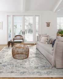 Sarrah Blue Quartz Flatwoven Rug - 150x215 - Machine Washable Area Rug - Kid & Pet Friendly - Indoor Rugs - Ruggable - thumbnail 3
