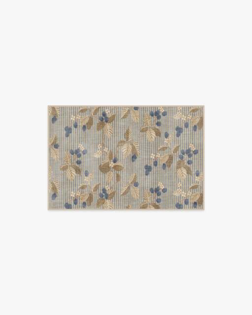 Rubus Azure & Fawn Flatwoven Rug by Sanderson - 60x90 - Machine Washable Area Rug - Kid & Pet Friendly - Indoor Rugs - Ruggable - image 1