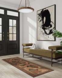Ember Copper & Brown Flatwoven Rug - 60x90 - Machine Washable Area Rug - Kid & Pet Friendly - Indoor Rugs - Ruggable - thumbnail 2