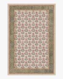 Sundara Natural & Blush Rug - 185x275 - Machine Washable Area Rug - Kid & Pet Friendly - Indoor Rugs - Ruggable - thumbnail 1