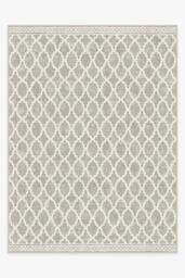 Cleo Trellis Natural Outdoor Rug - 275x365 - Machine Washable Area Rug - Kid & Pet Friendly - Outdoor Rugs - Ruggable - thumbnail 1
