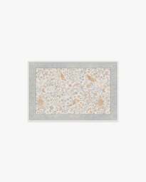 Newill Ivory & Blue Flatwoven Rug by Morris & Co. - 60x90 - Machine Washable Area Rug - Kid & Pet Friendly - Indoor Rugs - Ruggable - thumbnail 1