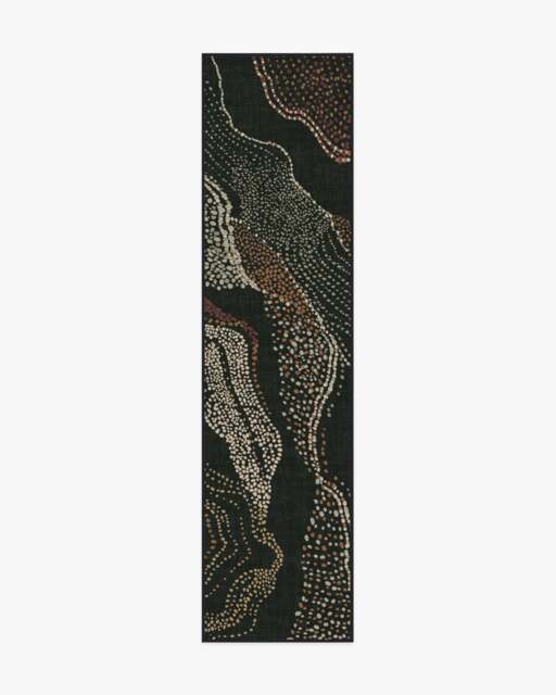 Adorned Black Multicolour Rug by Malene Barnett - 75x305 - Machine Washable Area Rug - Kid & Pet Friendly - Indoor Rugs - Ruggable - image 1