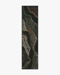 Adorned Black Multicolour Rug by Malene Barnett - 75x305 - Machine Washable Area Rug - Kid & Pet Friendly - Indoor Rugs - Ruggable