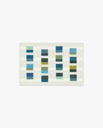 Pezzo Teal Flatwoven Rug - 60x90 - Machine Washable Area Rug - Kid & Pet Friendly - Indoor Rugs - Ruggable - thumbnail 1
