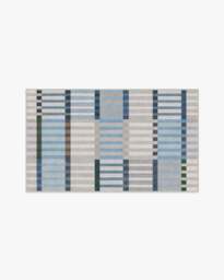 Quincy Soft Blue Flatwoven Rug - 90x150 - Machine Washable Area Rug - Kid & Pet Friendly - Indoor Rugs - Ruggable - thumbnail 1