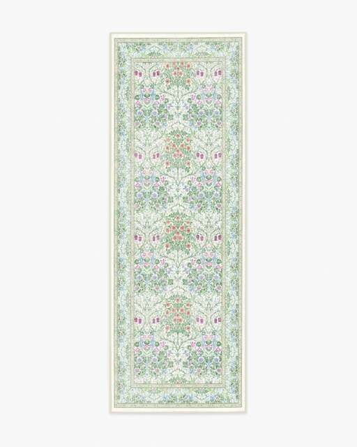 Blackthorn Berry Multicolor Rug by Morris & Co. Green - 75x215 - Machine Washable Area Rug - Kid & Pet Friendly - Indoor Rugs - Ruggable - image 1