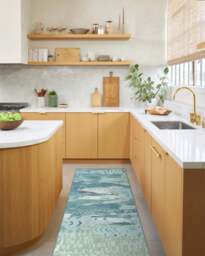 Gaia Blue Rug - 75x215 - Machine Washable Area Rug - Kid & Pet Friendly - Indoor Rugs - Ruggable - thumbnail 2