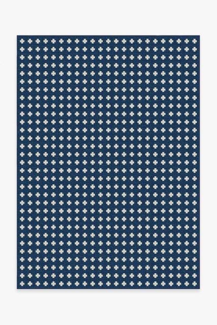 Adde Navy Outdoor Rug - 150x215 - Machine Washable Area Rug - Kid & Pet Friendly - Indoor Rugs - Ruggable - image 1