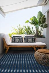 Adde Navy Outdoor Rug - 150x215 - Machine Washable Area Rug - Kid & Pet Friendly - Indoor Rugs - Ruggable - thumbnail 2