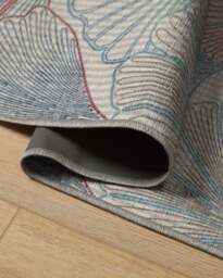 Deniz Blue & Red Flatwoven Rug - 275x365 - Machine Washable Area Rug - Kid & Pet Friendly - Indoor Rugs - Ruggable - thumbnail 2