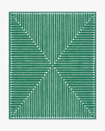 Inkdrop Green Flatwoven Rug by Jonathan Adler - 75x215 - Machine Washable Area Rug - Kid & Pet Friendly - Indoor Rugs - Ruggable - thumbnail 2