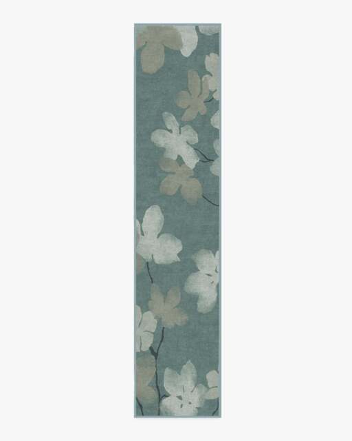 Magnolia Teal Rug - 75x365 - Machine Washable Area Rug - Kid & Pet Friendly - Indoor Rugs - Ruggable - image 1