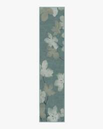 Magnolia Teal Rug - 75x365 - Machine Washable Area Rug - Kid & Pet Friendly - Indoor Rugs - Ruggable - thumbnail 1