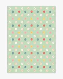 Oopsy Daisy Multicolour Rug Green - 150x215 - Machine Washable Area Rug - Kid & Pet Friendly - Indoor Rugs - Ruggable