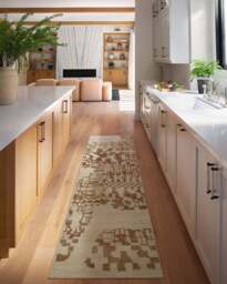 Tessra Bronze & Cream Rug Brown - 60x90 - Machine Washable Area Rug - Kid & Pet Friendly - Indoor Rugs - Ruggable - thumbnail 2