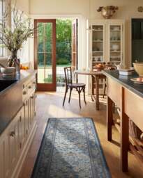 Strawberry Thief Indigo & Ivory Flatwoven Rug by Morris & Co. - 60x90 - Machine Washable Area Rug - Kid & Pet Friendly - Indoor Rugs - Ruggable - thumbnail 2