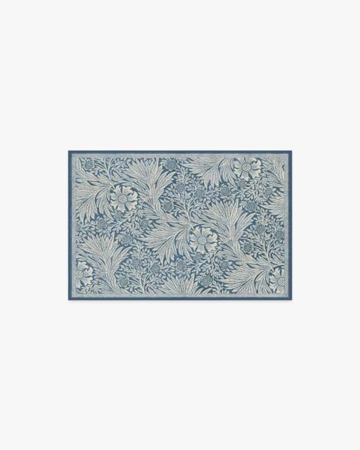 Marigold Blue Rug by Morris & Co. - 60x90 - Machine Washable Area Rug - Kid & Pet Friendly - Indoor Rugs - Ruggable - image 1