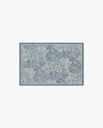 Marigold Blue Rug by Morris & Co. - 60x90 - Machine Washable Area Rug - Kid & Pet Friendly - Indoor Rugs - Ruggable - thumbnail 1