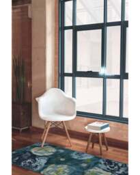 Camellia Midnight Flatwoven Rug - 75x215 - Machine Washable Area Rug - Kid & Pet Friendly - Indoor Rugs - Ruggable - thumbnail 2