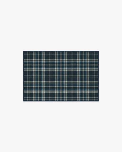 Dress Stewart Tartan Navy Rug - 60x90 - Machine Washable Area Rug - Kid & Pet Friendly - Indoor Rugs - Ruggable - image 1