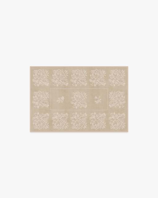 Iona Natural & Cream Flatwoven Rug - 60x90 - Machine Washable Area Rug - Kid & Pet Friendly - Indoor Rugs - Ruggable - image 1