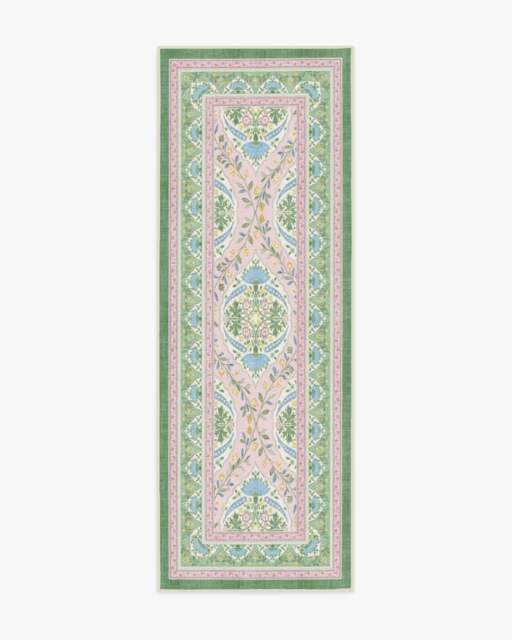 Skye Pink Outdoor Rug by Mrs. Alice - 75x215 - Machine Washable Area Rug - Kid & Pet Friendly - Indoor Rugs - Ruggable - image 1
