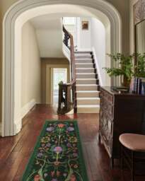 Protea Forest Green Flatwoven Rug by Iris Apfel - 60x90 - Machine Washable Area Rug - Kid & Pet Friendly - Indoor Rugs - Ruggable - thumbnail 2