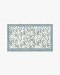 Lila Ivory & Soft Blue Rug - 60x90 - Machine Washable Area Rug - Kid & Pet Friendly - Indoor Rugs - Ruggable - thumbnail 2