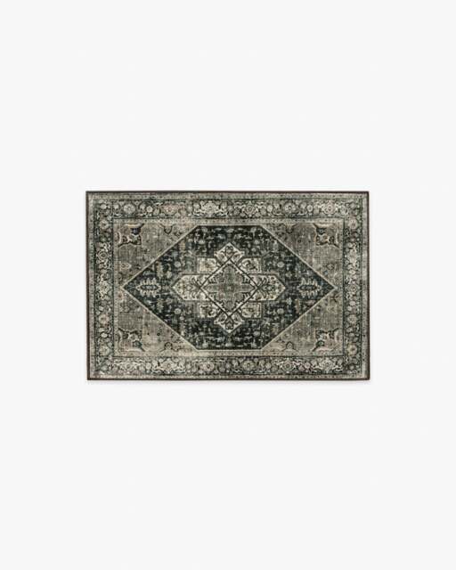 Santiago Soft Black Rug - 60x90 - Machine Washable Area Rug - Kid & Pet Friendly - Indoor Rugs - Ruggable - image 1