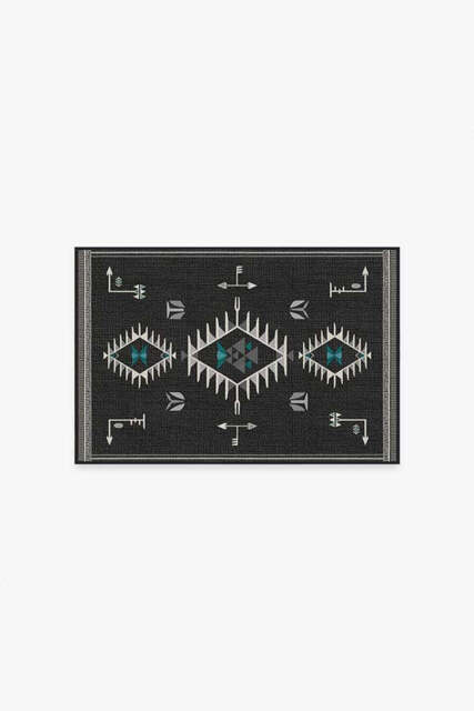 The Child Charcoal Flatwoven Rug - 60x90 - Machine Washable Area Rug - Kid & Pet Friendly - Indoor Rugs - Ruggable - image 1