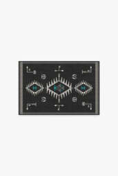 The Child Charcoal Flatwoven Rug - 60x90 - Machine Washable Area Rug - Kid & Pet Friendly - Indoor Rugs - Ruggable - thumbnail 1