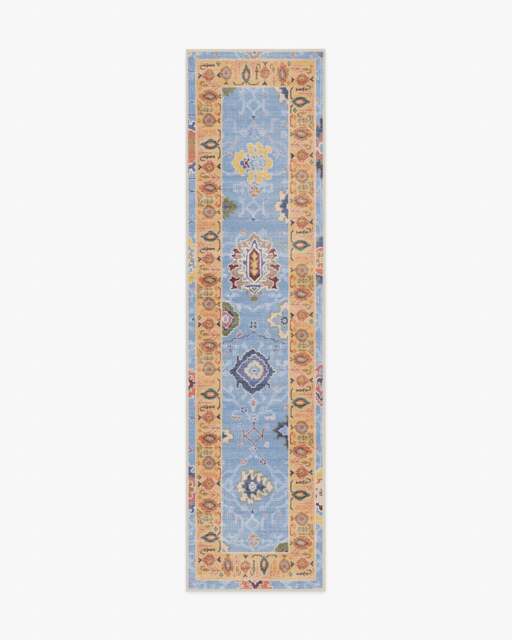 Mehr Soft Blue & Yellow Outdoor Rug - 75x305 - Machine Washable Area Rug - Kid & Pet Friendly - Outdoor Rugs - Ruggable - image 1