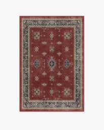 Verena Amber Red Flatwoven Rug - 120x185 - Machine Washable Area Rug - Kid & Pet Friendly - Indoor Rugs - Ruggable - thumbnail 1
