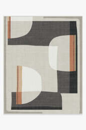 Olena Charcoal Outdoor Rug - 245x305 - Machine Washable Area Rug - Kid & Pet Friendly - Outdoor Rugs - Ruggable - thumbnail 1