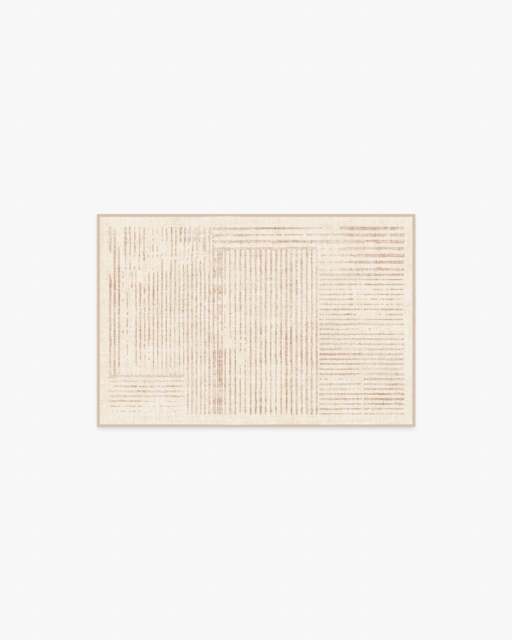 Linear Oasis Neutral Flatwoven Rug - 60x90 - Machine Washable Area Rug - Kid & Pet Friendly - Indoor Rugs - Ruggable - image 1