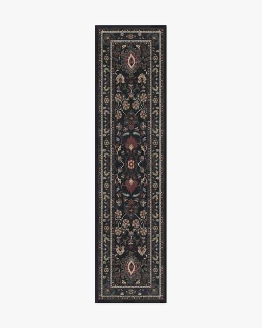 Calabria Black Multicolour Rug - 75x305 - Machine Washable Area Rug - Kid & Pet Friendly - Indoor Rugs - Ruggable - image 1