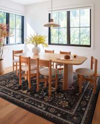 Calabria Black Multicolour Rug - 75x305 - Machine Washable Area Rug - Kid & Pet Friendly - Indoor Rugs - Ruggable - thumbnail 2