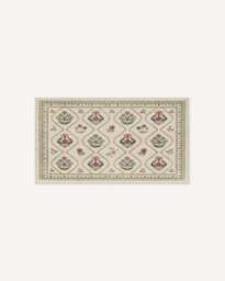 Olivia Cream Rug by Anthropologie Green - 60x90 - Machine Washable Area Rug - Kid & Pet Friendly - Indoor Rugs - Ruggable - thumbnail 1