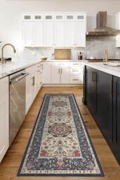 Sima Royal Blue Flatwoven Rug - 305x425 - Machine Washable Area Rug - Kid & Pet Friendly - Indoor Rugs - Ruggable - thumbnail 2