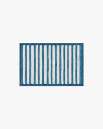 Elin Stripe Indigo Rug by goop - 60x90 - Machine Washable Area Rug - Kid & Pet Friendly - Indoor Rugs - Ruggable - thumbnail 1