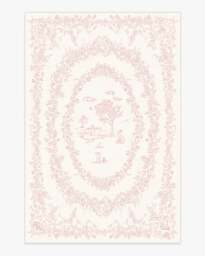 Bashful Bunny Toile Pink Rug - 90x150 - Machine Washable Area Rug - Kid & Pet Friendly - Indoor Rugs - Ruggable - thumbnail 2