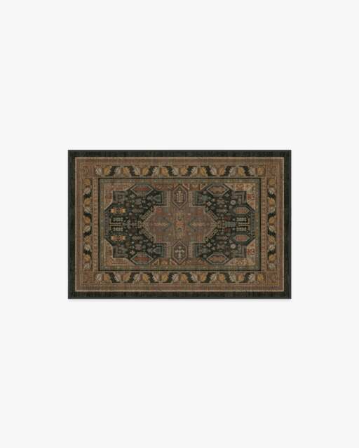 Imani Vintage Multicolour Flatwoven Rug Brown - 60x90 - Machine Washable Area Rug - Kid & Pet Friendly - Indoor Rugs - Ruggable - image 1