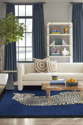 Snow Leopard Sapphire Rug by Jonathan Adler - 60x90 - Machine Washable Area Rug - Kid & Pet Friendly - Indoor Rugs - Ruggable - thumbnail 2