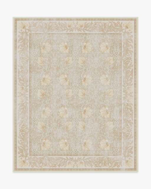 Pimpernel Vintage Blush Flatwoven Rug by Morris & Co. Beige - 245x305 - Machine Washable Area Rug - Kid & Pet Friendly - Indoor Rugs - Ruggable - image 1