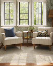 Pimpernel Vintage Blush Flatwoven Rug by Morris & Co. Beige - 245x305 - Machine Washable Area Rug - Kid & Pet Friendly - Indoor Rugs - Ruggable - thumbnail 2
