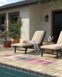 Margot Tartan Berry Multicolour Outdoor Rug Pink - 75x215 - Machine Washable Area Rug - Kid & Pet Friendly - Outdoor Rugs - Ruggable - thumbnail 2